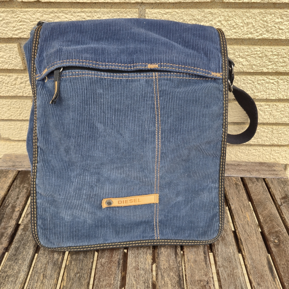 Diesel Men's Blue Corduroy Bag